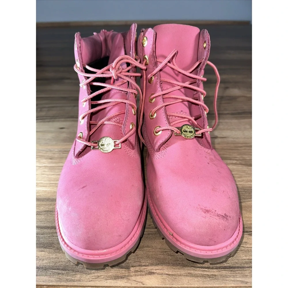 Timberland Winter‎ Boots Pink 6 inch Premium Waterproof Kid's Size 6